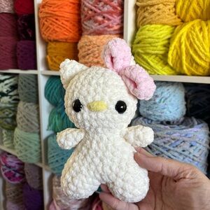 Handmade Crochet Hello Kitty Plushie